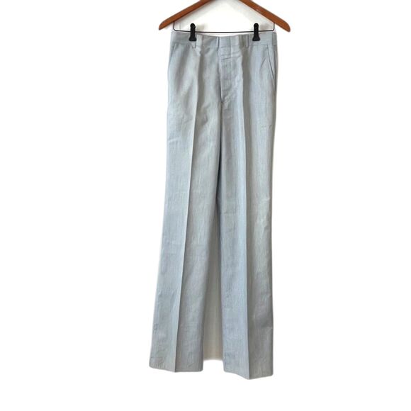 John Alexander Vintage 80's Seersucker Dress Pants 29 Deadstock Blue White - Picture 1 of 8